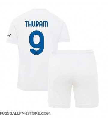 Inter Milan Marcus Thuram #9 Replik Auswärtstrikot Kinder 2023-24 Kurzarm (+ Kurze Hosen)